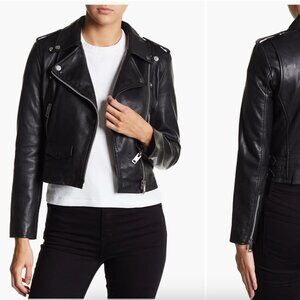 Walter Baker black lamb leather jacket size XS